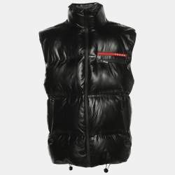 Pre Owned Prada Black Light Re-Nylon Down Vest XXL