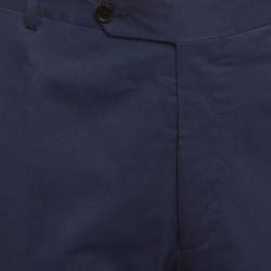 مملوكة مسبقًا Prada Blue Cotton Formal Trousers XXXL