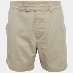 Pre Owned شورت برادا نقش هاوندستوث صوف أسود مقاس وسط - متوسط بحزام خصر 36 بوصة