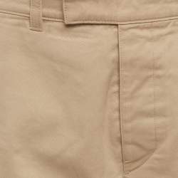 Pre Owned شورت برادا نقش هاوندستوث صوف أسود مقاس وسط - متوسط بحزام خصر 36 بوصة