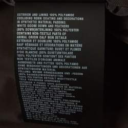 Pre Owned جاكيت برادا أسود بشعار مثلث مينا نايلون مبطن مقاس كبير