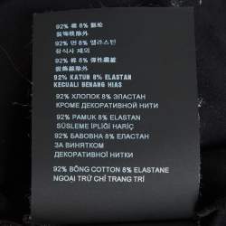 Pre Owned تي شيرت برادا جيرسي مطرز بشعار أسود مقاس كبير جدًا