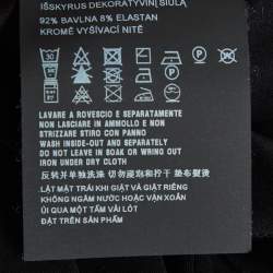 Pre Owned تي شيرت برادا جيرسي مطرز بشعار أسود مقاس كبير جدًا