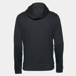 Pre Owned Prada Black Cotton Hooded Sweatshirt M
