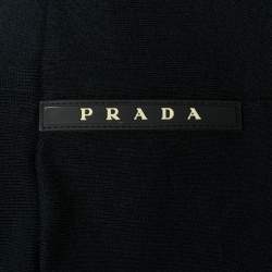 Pre Owned Prada Black Cotton Hooded Sweatshirt M