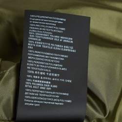 مملوكة مسبقًا جاكيت برادا صناعي أخضر عسكري بغطاء رأس مقاس كبير جداً جداً (اكسترا اكسترا لارج)