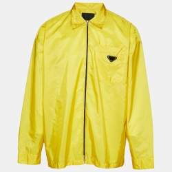 Pre Owned Prada Yellow Nylon Shirt Jacket XXL