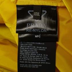 Pre Owned قميص جاكيت برادا نايلون أصفر مقاس كبير جداً جداً جداً جداً (اكس اكس اكس اكس لارج)