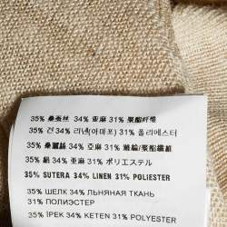 Pre Owned تي شيرت بولو برادا مضلع بيج مقاس ثلاثة إكس لارج