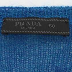 Pre Owned Prada Blue Alpaca Wool Sweater L