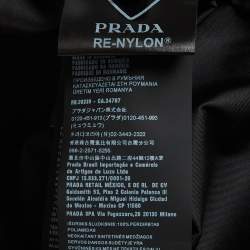 Pre Owned Prada Black Re-Nylon Logo Plaque Long Sleeve Shirt L