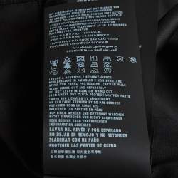 Pre Owned Prada Black Re-Nylon Logo Plaque Long Sleeve Shirt L