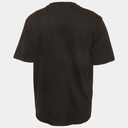 Pre Owned Prada Black Jersey and Nylon Pocket Detail T-Shirt XL