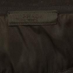 Pre Owned Prada Black Jersey and Nylon Pocket Detail T-Shirt XL
