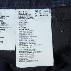 Pre Owned Prada Navy Blue Denim Skinny Jeans L/Waist 34"