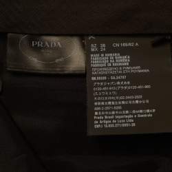 Pre Owned Prada Blue/Black Plaid Pattern Wool Blend Trousers S