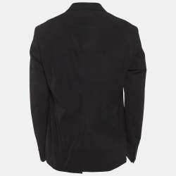 Pre Owned Prada Black Gabardine Single Breasted Blazer XXL
