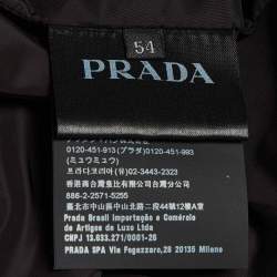Pre Owned Prada Black Gabardine Single Breasted Blazer XXL