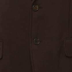Pre Owned Prada Brown Wool Blend Regular Fit Blazer L