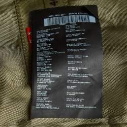 Pre Owned Prada Green Synthetic Military Style Unzippable Hood Jacket S