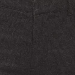 Pre Owned Prada Black Wool Blend Straight Fit Trousers M