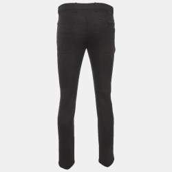 Pre Owned Prada Black Wool Blend Straight Fit Trousers M