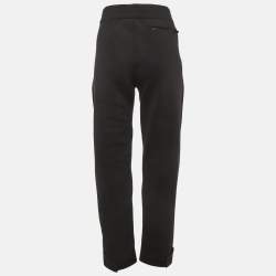 Pre Owned Prada Black Technical Jersey Recycled Double Pants L