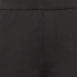 Pre Owned Prada Black Technical Jersey Recycled Double Pants L