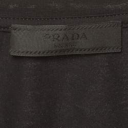 Pre Owned Prada Black Jersey Crewneck T-Shirt L