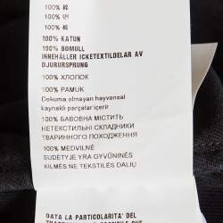 Pre Owned Prada Black Denim Distressed Bowling Shirt L