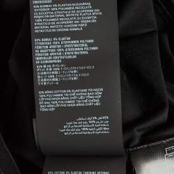 مملوكة مسبقًا Prada Black Stretch Cotton Re-Nylon Detail Pocket Polo T-Shirt XL 