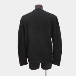 Pre Owned Prada Triangle Logo Sweater Size 52 Black Wool 100%