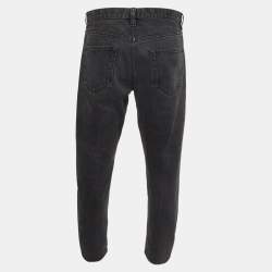 مملوكة مسبقًا Prada Black Denim Straight Fit Jeans M/Waist 32"