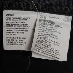 مملوكة مسبقًا Prada Black Denim Straight Fit Jeans M/Waist 32"