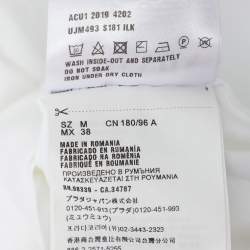 Pre Owned Prada White Jersey V Neck T-Shirt M