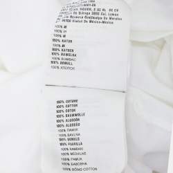 Pre Owned Prada White Jersey V Neck T-Shirt M