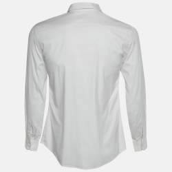 Pre Owned Prada White Cotton Button Up Shirt S