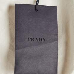 مملوكة مسبق ًا Prada Cream Chambray Button Up Bowling Shirt M