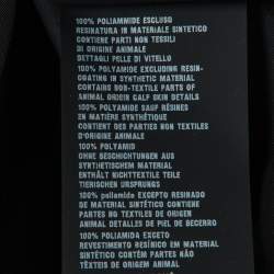 Pre Owned Prada Black Logo Detail Nylon Mid-Length Trench Coat XL
