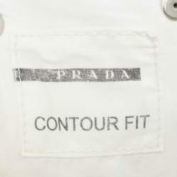 Pre Owned Prada White Denim Straight Leg Pants XS