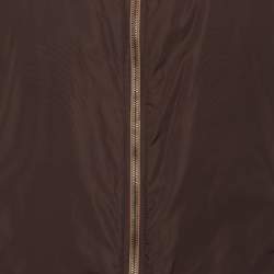 مملوكة مسبقًا Prada Brown Nylon Zip-Front Vest XL