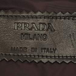 مملوكة مسبقًا Prada Brown Nylon Zip-Front Vest XL
