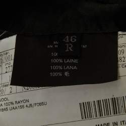 Pre Owned Prada Vintage Black Pinstripe Wool Single Breasted Blazer S