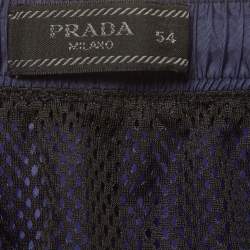 Pre Owned Prada Navy Blue Nylon Drawstring Swim Shorts XXL