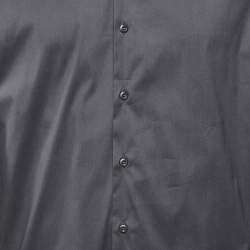 Pre Owned Prada Black Stretch Poplin Slim Fit Shirt XL