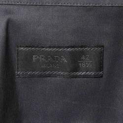 Pre Owned Prada Black Stretch Poplin Slim Fit Shirt XL