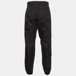 Pre Owned Prada Black Re-Nylon Embossed Triangle Logo Jogger M