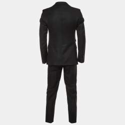 Pre Owned Prada Black Wool Single Breasted Suit M