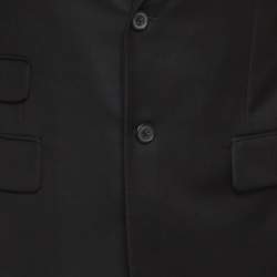 Pre Owned Prada Black Wool Single Breasted Suit M