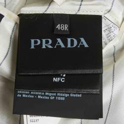 Pre Owned Prada Black Wool Single Breasted Suit M